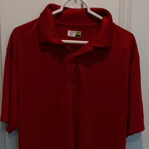 Links Edition Dark Red Polo Shirt  Sz Lrg